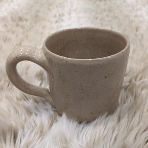 Hand Crafted Cream Speckled Pottery Mug